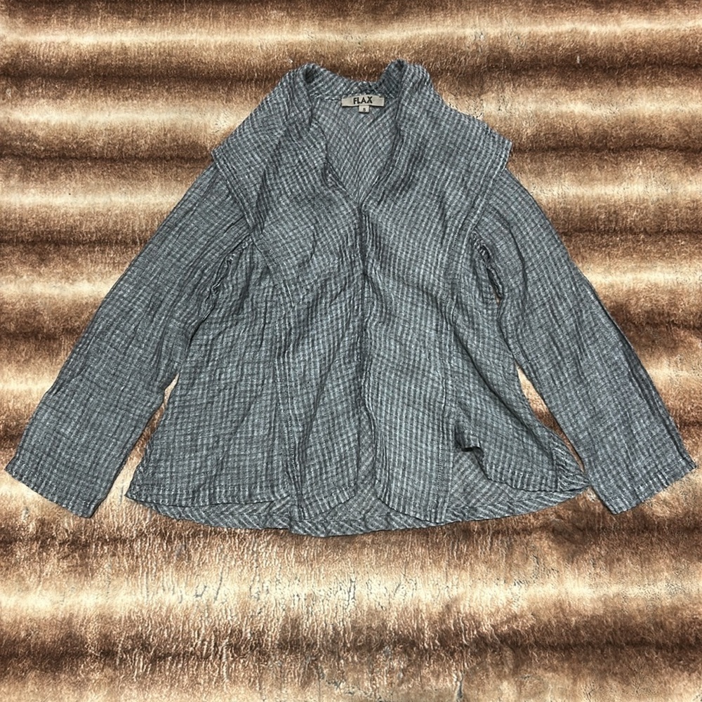 Flax Waterfall Linen Blouse